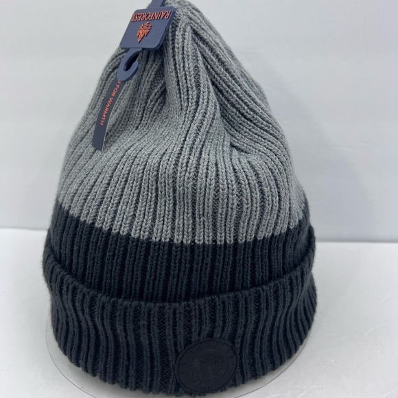 RAINFOREST BEANIE HAT, GREY & CHARCOAL, LINED WITH FLEECE FOR WARMTH, UNISEX - Picture 2 of 16